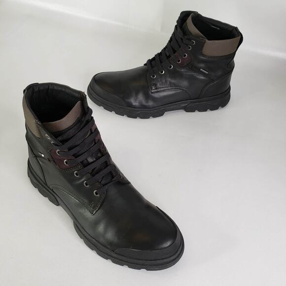 Geox Boots Clintford Black Leather Mens Size UK 42 US 9.5 Shoe Waterproof main image 4